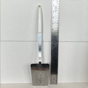 Mid century modern Flint stainless steel slotted spatula